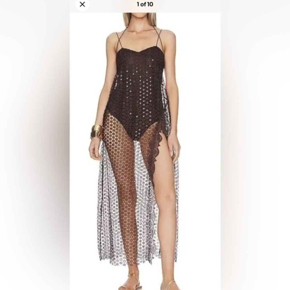 Free People Smoke & Mirrors Chocolate Bodysuit Swimsuit - Picture 1 of 15